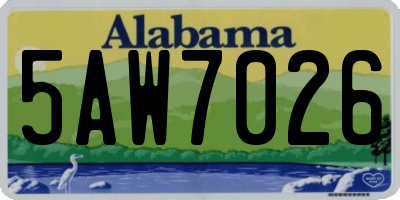 AL license plate 5AW7026