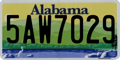 AL license plate 5AW7029