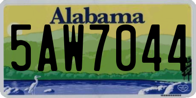 AL license plate 5AW7044