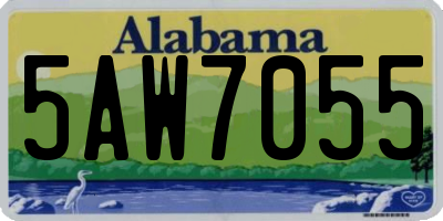 AL license plate 5AW7055