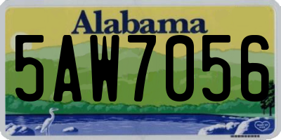 AL license plate 5AW7056