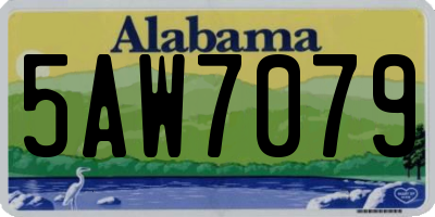 AL license plate 5AW7079