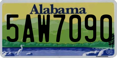 AL license plate 5AW7090