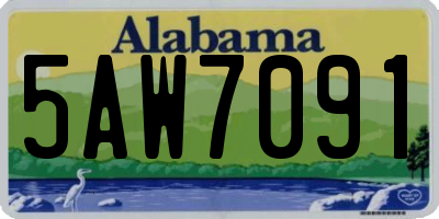 AL license plate 5AW7091