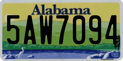 AL license plate 5AW7094