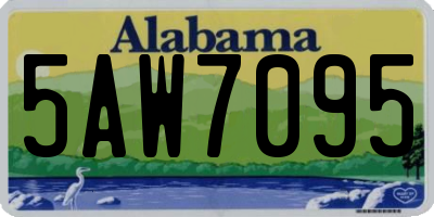 AL license plate 5AW7095