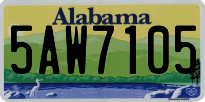 AL license plate 5AW7105