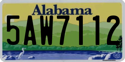 AL license plate 5AW7112
