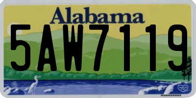 AL license plate 5AW7119