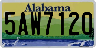 AL license plate 5AW7120