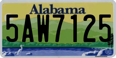 AL license plate 5AW7125