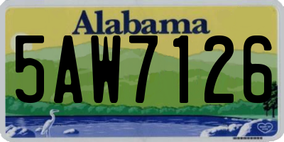 AL license plate 5AW7126