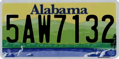 AL license plate 5AW7132