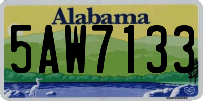 AL license plate 5AW7133