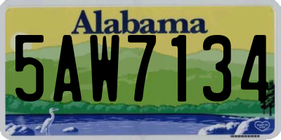 AL license plate 5AW7134