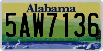 AL license plate 5AW7136