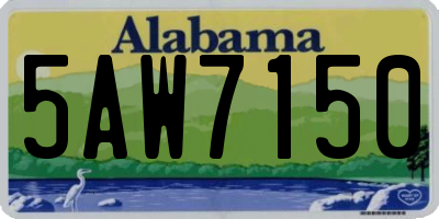 AL license plate 5AW7150