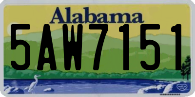 AL license plate 5AW7151
