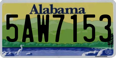 AL license plate 5AW7153
