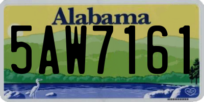 AL license plate 5AW7161