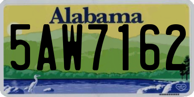 AL license plate 5AW7162