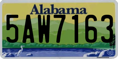 AL license plate 5AW7163