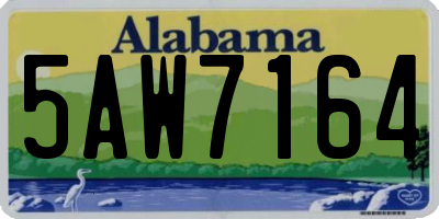 AL license plate 5AW7164