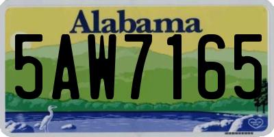 AL license plate 5AW7165
