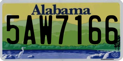 AL license plate 5AW7166