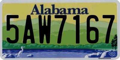 AL license plate 5AW7167