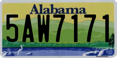 AL license plate 5AW7171