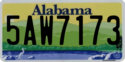 AL license plate 5AW7173