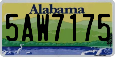 AL license plate 5AW7175