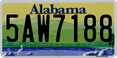 AL license plate 5AW7188