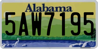 AL license plate 5AW7195