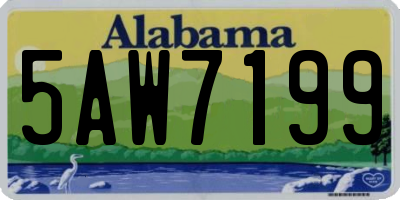 AL license plate 5AW7199