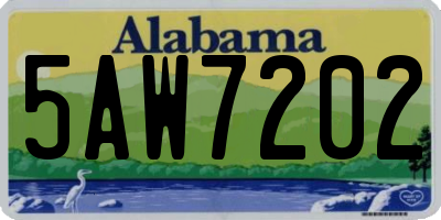 AL license plate 5AW7202
