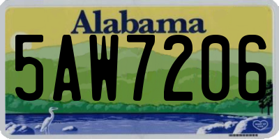 AL license plate 5AW7206