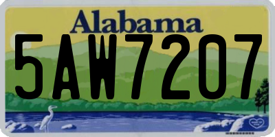 AL license plate 5AW7207