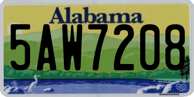 AL license plate 5AW7208