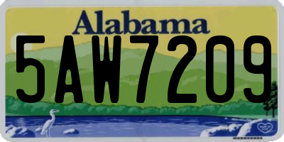 AL license plate 5AW7209