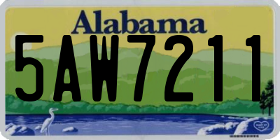 AL license plate 5AW7211
