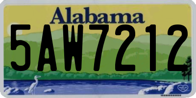 AL license plate 5AW7212