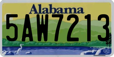 AL license plate 5AW7213