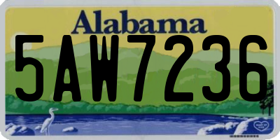 AL license plate 5AW7236