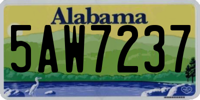 AL license plate 5AW7237