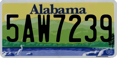 AL license plate 5AW7239