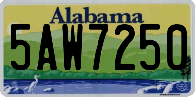 AL license plate 5AW7250