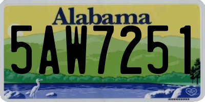 AL license plate 5AW7251