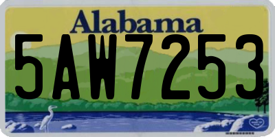 AL license plate 5AW7253